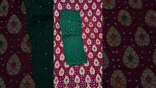 Bandhani dress material 🌹 kuttchibandhani badhnidressesmaterial badhniprint newcollection [upl. by Everest]