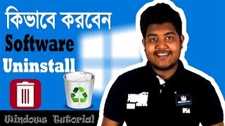 How to uninstall any software on windows 788110Bangla। Windows Tutorial [upl. by Kolnos218]