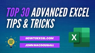 ☑️ Top 30 Advanced Excel Tips and Tricks [upl. by Rases]