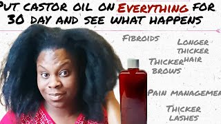 Put Castor Oil on EVERYTHING for 30 Days You Wont Believe What Happens natural hair growth [upl. by Bevers440]