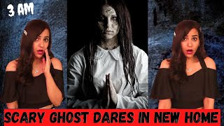 Scary Ghost DARES in our NEW HOME 😱 SPOOKY [upl. by Lleznov373]