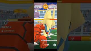 Pokemon Raid battle VS Mega Manectric shortvideo megaraid manectric pokemon [upl. by Aeriell826]