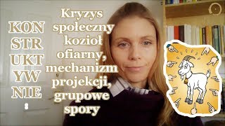 Kryzys społeczny KONSTRUKTYWNIE  kozioł ofiarny mechanizm projekcji grupowe spory [upl. by Airakaz]