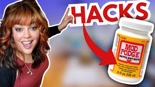 👉 5 AMAZING MOD PODGE HACKS to try on your next DIY in 2024 ● EASY CRAFT HACKS [upl. by Ennoid6]