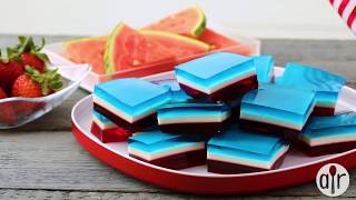 Fourth of July Layered Gelatin  July 4th Recipes  Allrecipescom [upl. by Innattirb]