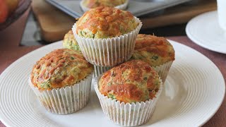 Cheese Muffins  Spinach Cheese Savoury Muffins Recipe  Breakfast ideas Lunch box recipes [upl. by Annairoc512]