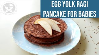 Egg Yolk Ragi Pancake Easy Pancake Recipe For Baby [upl. by Kemble]