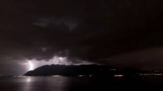 timelapse storm lake Geneva with stops [upl. by Irodim]