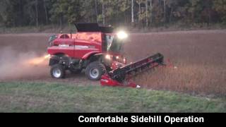 CaseIH combines equipped with Hillco Sidehill Leveling Systems [upl. by Kennet976]