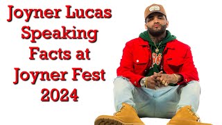 Joyner Lucas Speaking Straight Facts at Joyner Fest 2024 [upl. by Pepe]