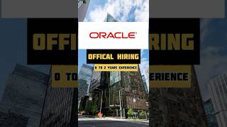 ORACLE HIRING FRESHER FOR AUTOMATION TEST ENGINEER [upl. by Atnomed690]