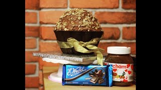 Tort Ferrero Rocher z nutellą GIANT FERRERO ROCHER RECIPE Wielkie Ferrero Rocher [upl. by Acirea]