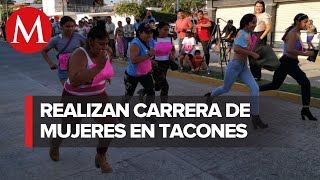 Mujeres participan en carrera con tacónes de 8 centímetros en Veracruz [upl. by Hrutkay303]