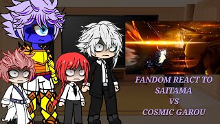 fandommuzan makima AFO sukuna BOROS react to SAITAMA VS COSMIC GAROU [upl. by Tichon]