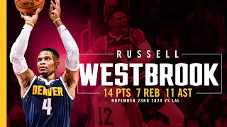 Russell Westbrook Secures DoubleDouble vs Lakers 📺  112324 [upl. by Yelnoc483]