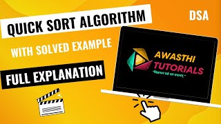 QUICK SORT ALGORITHM  DIVIDE amp CONQUER APPROACH  DATA STRUCTURE [upl. by Revert]