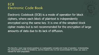 ECB  Electronic Code Book [upl. by Ornie]