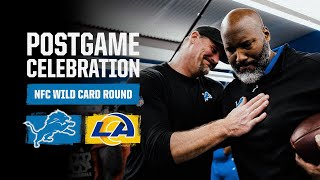 Lions vs Rams postgame locker room celebration [upl. by Adnolat]