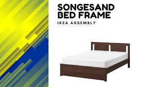 IKEA Songesand Bed Frame  Full Assembly  Time Lapse [upl. by Aliuqahs509]