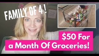 50 For a Month Of Groceries  NO Coupons  Family of 4 [upl. by Bauske22]