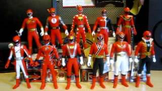 Review Forever Red Sentai Hero Vinyl Figures of Red Senshis Set GaorangerGokaiger [upl. by Armond]