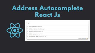 Address Autocomplete  google maps api reactjs [upl. by Arbrab891]