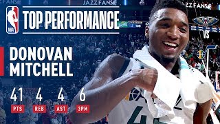 Donovan Mitchell Scores CAREERHIGH 41 Points Jazz Rookie Record  December 1 2017 [upl. by Kurys]