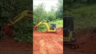 Excavator on Work Komatsu PC55mr Pemerataan Lahan shorts [upl. by Hussein616]