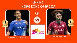 JONATAN CHRISTIE INA VS KODAI NARAOKA JPN  HONGKONG OPEN 2024 [upl. by River]