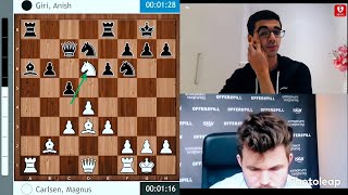 quotI missed that that was so simplequot  Magnus Carlsen vs Anish Giri [upl. by Bettina]