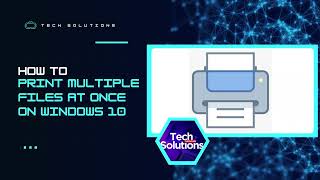 Windows 10 How to Print Multiple Files at Once Without Opening Them [upl. by Anoynek]