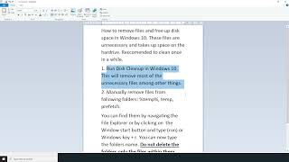 How to remove files and free up disk space in Windows 10 [upl. by Magbie322]