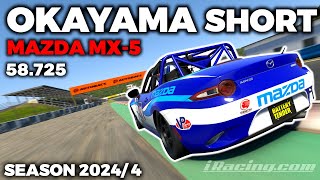 iRacing Guide MX5 Okayama Short  Hot Lap  Setup  58725 [upl. by Aseeral420]