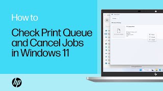 How to check the print queue and cancel print jobs in Windows 11  HP printers  HP Support [upl. by Colis]