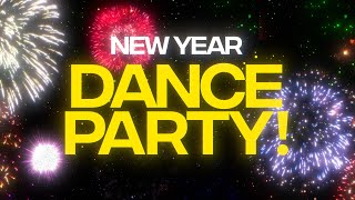 Happy New Year Dance Music  1 Hour Screen Display [upl. by Outlaw205]