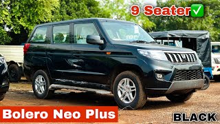 2024 Bolero Neo Plus P10 Black🔥  9 Seater Bolero Neo  New Engine✅ ₹1249 Lakh [upl. by Enrak]