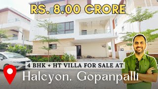 Premium 4 BHK Villa with Home Theatre for Sale in GopanpallyTellapur  Halcyon Project [upl. by Chubb]