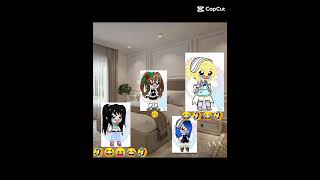 Knock knock whos there 😂 4 silly friends gacha club memetrend [upl. by Lebana]