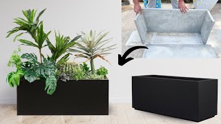 DIY Long Rectangular Cement Planter Box for a Stylish Garden [upl. by Anamor]