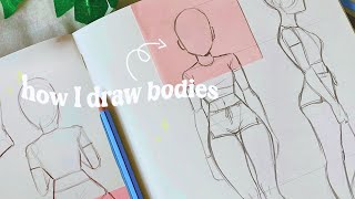 How I draw bodies 💓 [upl. by Notsek]