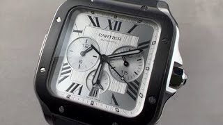 Cartier Santos de Cartier Chronograph WSSA0017 Cartier Watch Review [upl. by Hoffer]