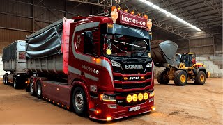 Scania R580 l V8 Sound Open Pipe l Heroes amp Co [upl. by Hedwiga]