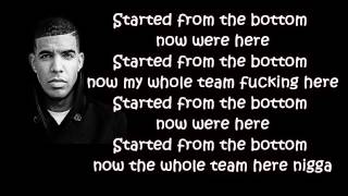 Drake  Started From The Bottom Lyrics HD [upl. by Hsina]