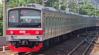 Stasiun Gambir Kompilasi Kereta dan KRL 4K  JR 203 JR 205 TM 6000 Tokyu 8500 CC 206 [upl. by Coats]