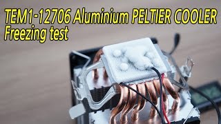 TEM112706 Aluminium PELTIER COOLER Freezing test [upl. by Wojcik]