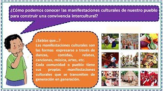 Conocemos las manifestaciones culturales para fortalecer la convivencia intercultural [upl. by Rehctelf]