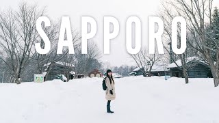 Sapporo Hokkaido Snow village  Cinematic Travel Vlog [upl. by Peedsaj159]