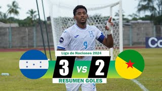 H0nduras derrota a Guayana Francesa 31 y los 3 puntos en su complicada visita Llga de NacIones 2024 [upl. by Akinuahs698]