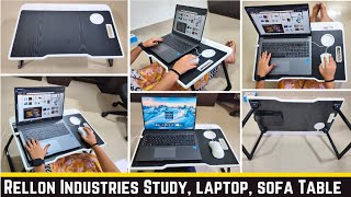 Rellon Industries Study Table for Students Bed Table for Study Foldable Laptop sofa Table review [upl. by Seko]