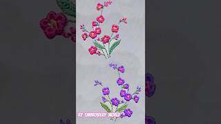 Simple Floral Stitch Hand Embroidery Design Flower Embroidery  Hand Embroidery embroidery shorts [upl. by Feinleib]